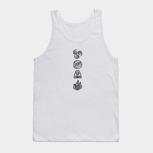 The Four Elements Black Tank Top